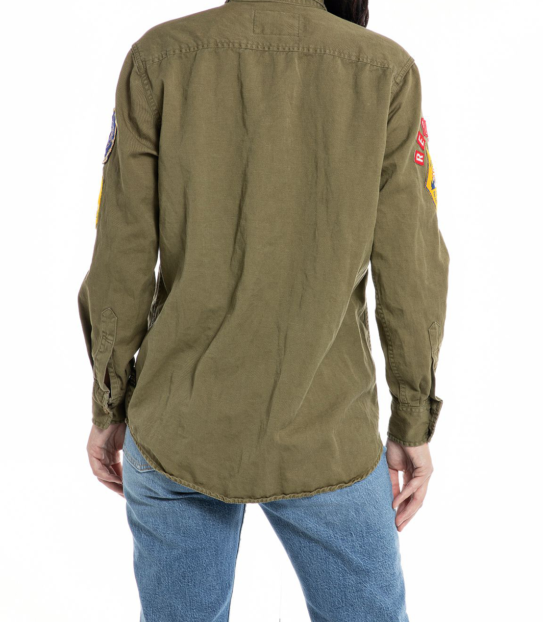 アーミーパッチ ボーイフィットシャツ 詳細画像 ライトミリタリー 2